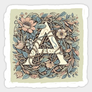Initial "A" letter Sticker